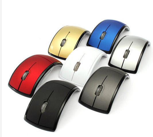 Wireless Optical Mouse Folding Mouse Creative Folding Switch Featured Curved Mouse